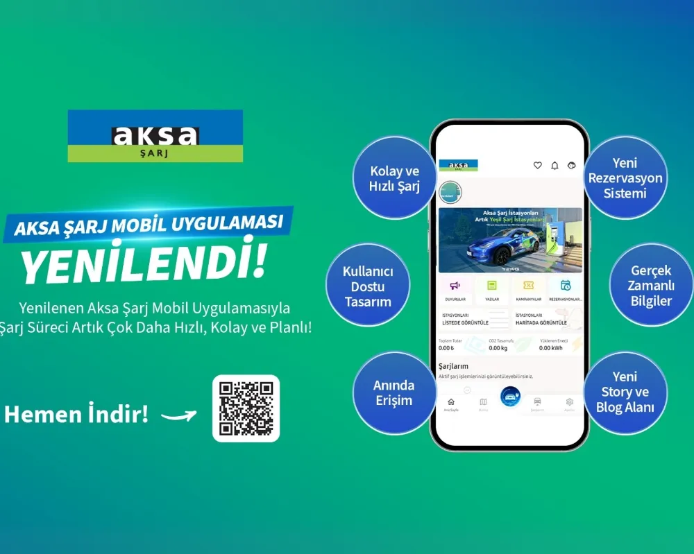 Aksa Şarj, Yeni Mobil Uygulamasıyla Mobilde Yeni Bir Dönemi Başlatıyor 